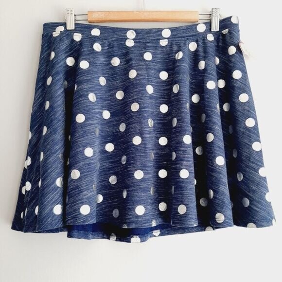 AUTHENTIC AMERICAN HERITAGE \ 2X Terry Circle Mini Skirt Blue & Black Sz 20 - Picture 2 of 15